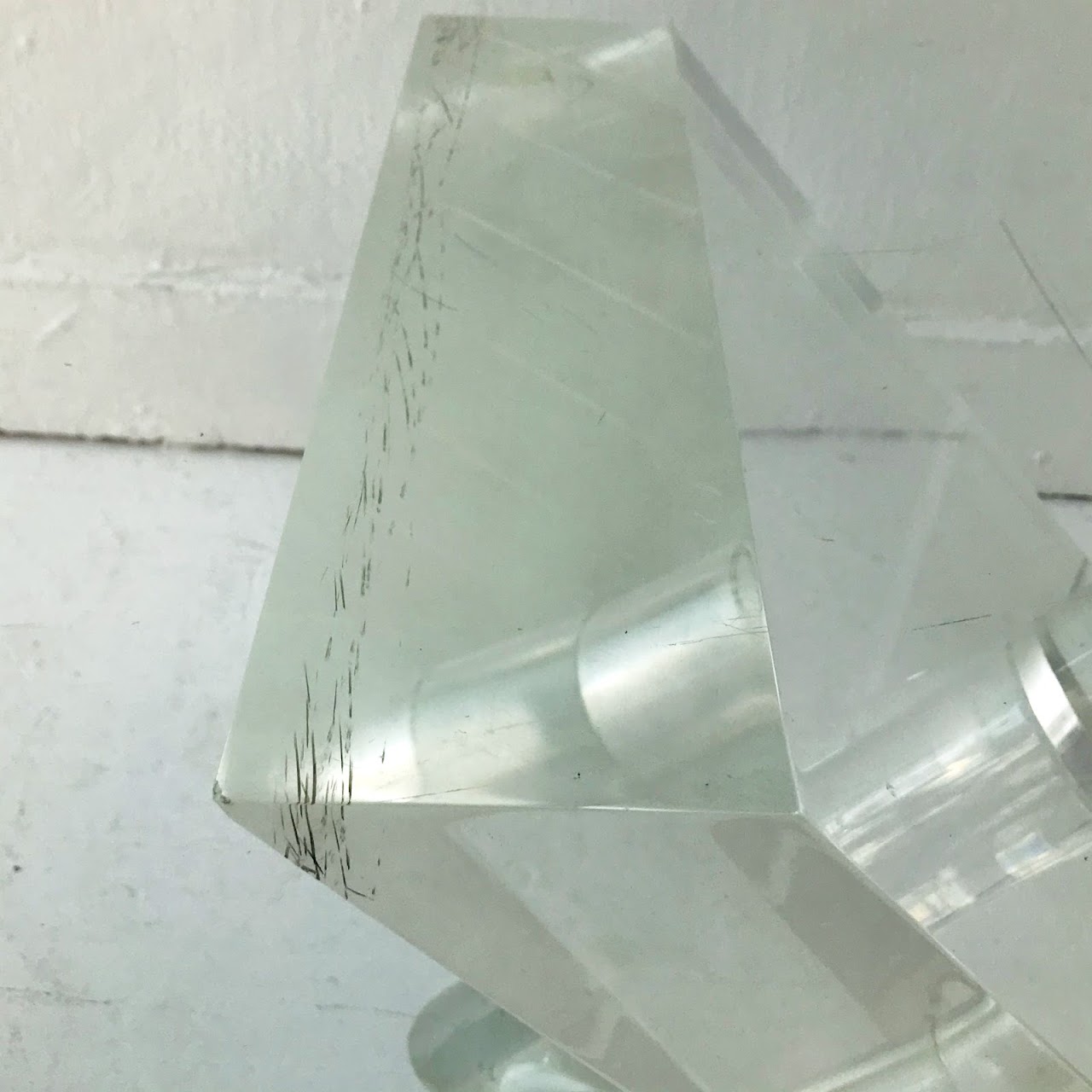 1960s Lucite & Glass Cocktail Table