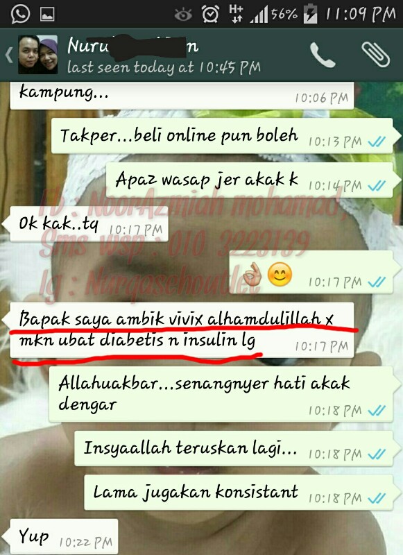 TESTIMONI DIABETES BERKESAN DENGAN VIVIX