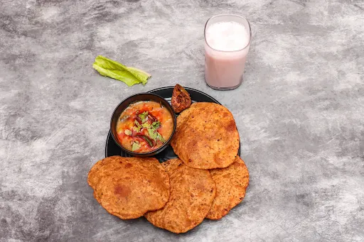 4 Aloo Poori With Lassi