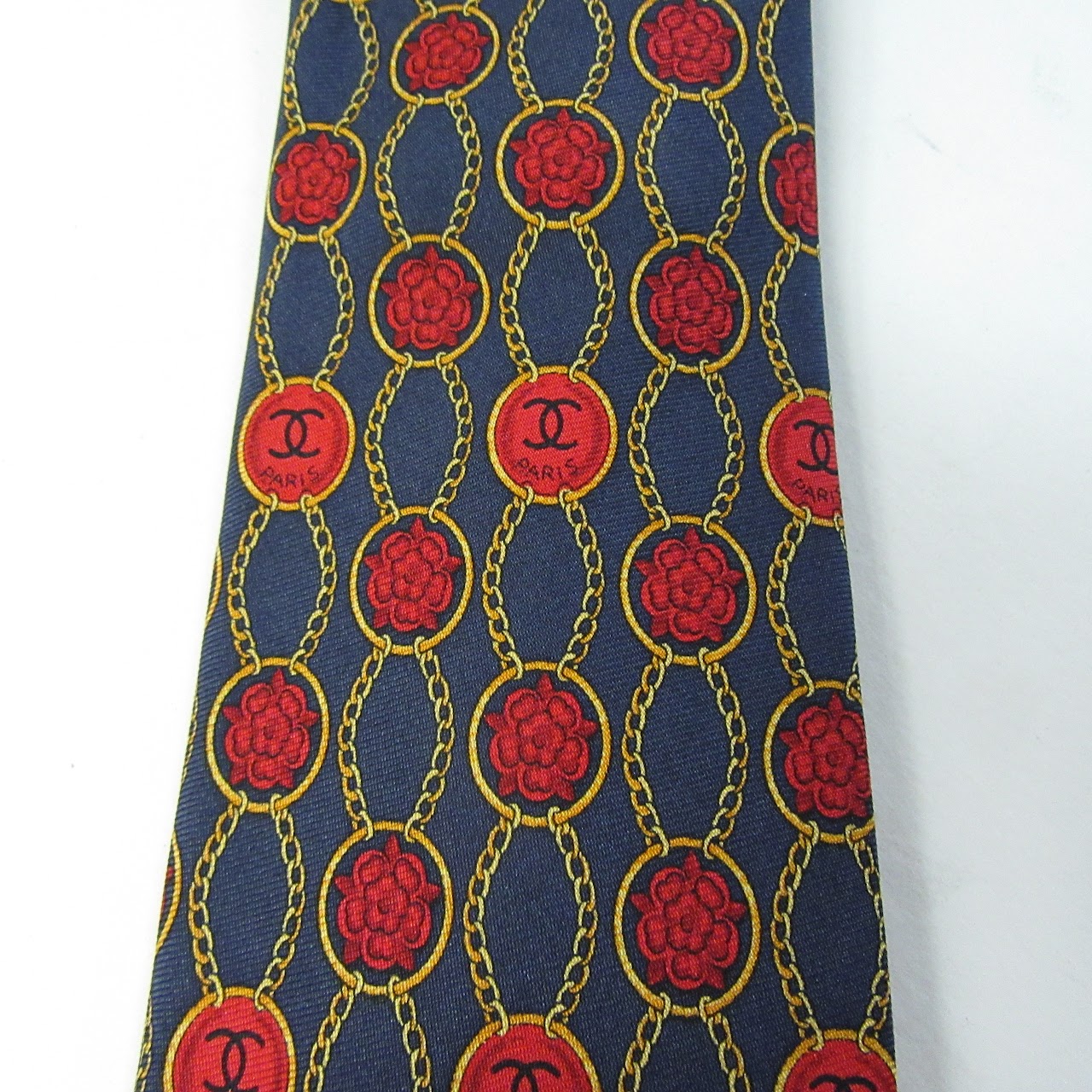 Chanel Blue/Red Tie