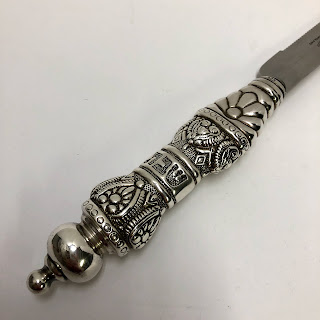 Sterling Silver Judaica Sabbath Bread Knife