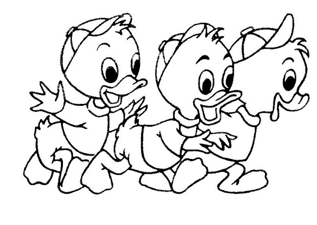 Donald’s Nephews coloring pages