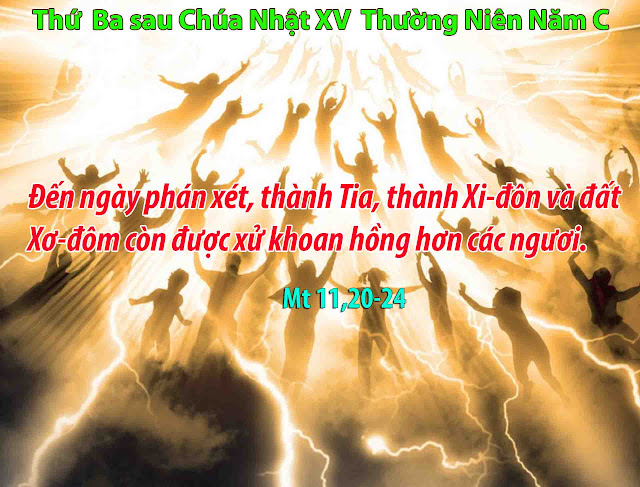 Kết quả hình ảnh cho Tin mừng Mt 11,20-24