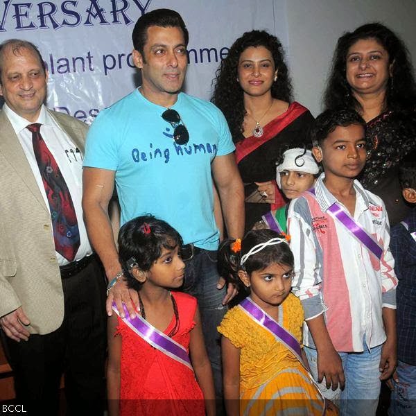 Salman Khan poses for the camera during a charity event, held at Holy Family Hospital, in Mumbai, on October 11, 2013. (Pic: Viral Bhayani)