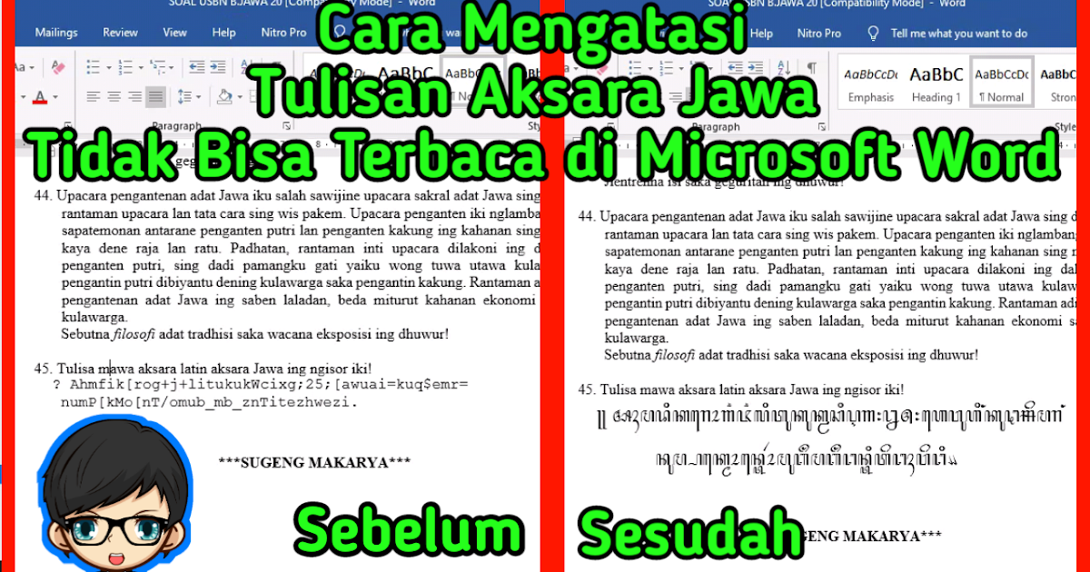 font hanacaraka microsoft word