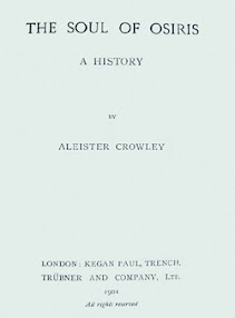 Cover of Aleister Crowley's Book The Soul Of Osiris