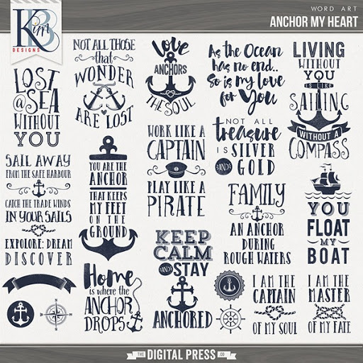 KimB Designs: Anchor My Heart + Freebie