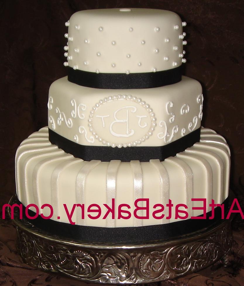 Three tier fondant wedding