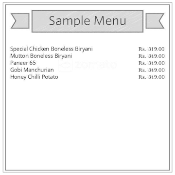 Biryani Badshah menu 