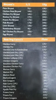 Bhargava's Food Parcel menu 1