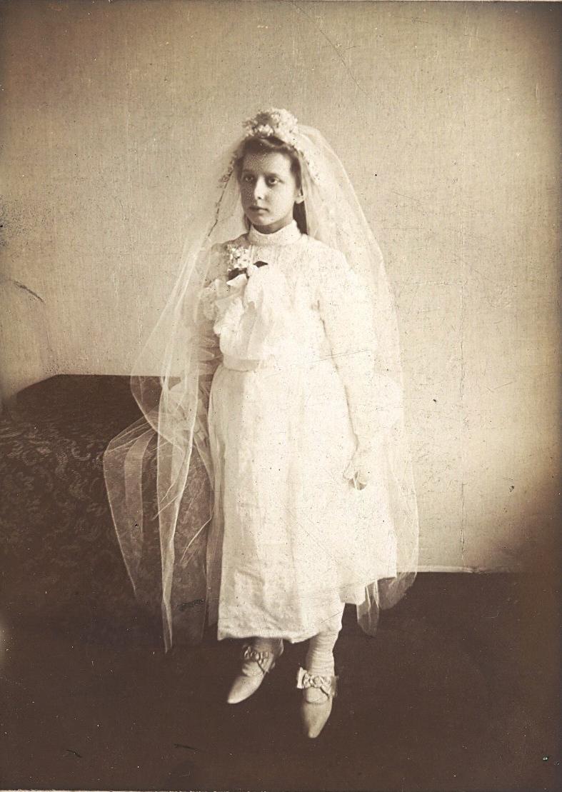 Woman in wedding dress,