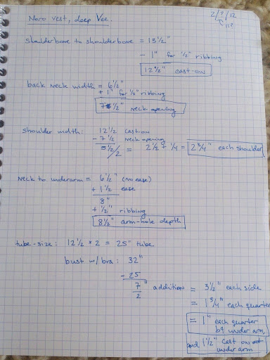 My working math, page 1