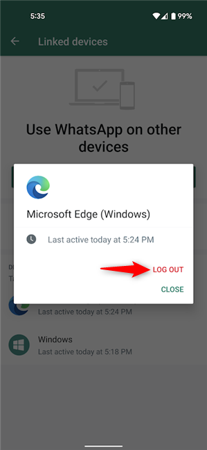 Cómo cerrar sesión en WhatsApp en Android