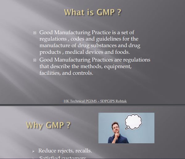What is GMP? Parts of GMP in Quality Assurance 6th Semester B.Pharmacy Lecture Notes,BP606T Quality Assurance,BPharmacy,Handwritten Notes,BPharm 6th Semester,Important Exam Notes,