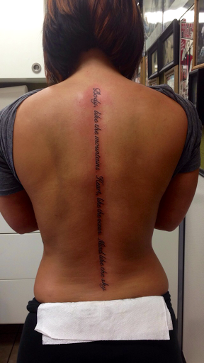 meaning quote spine tattoos