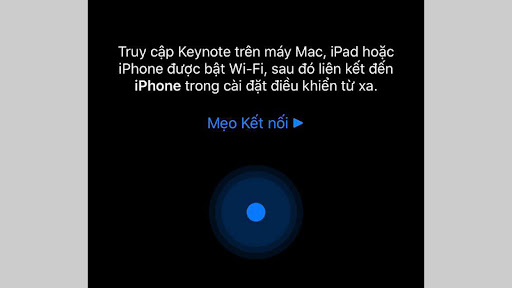 iPhone hiển thị màn hình Thiết lập điều khiển từ xa