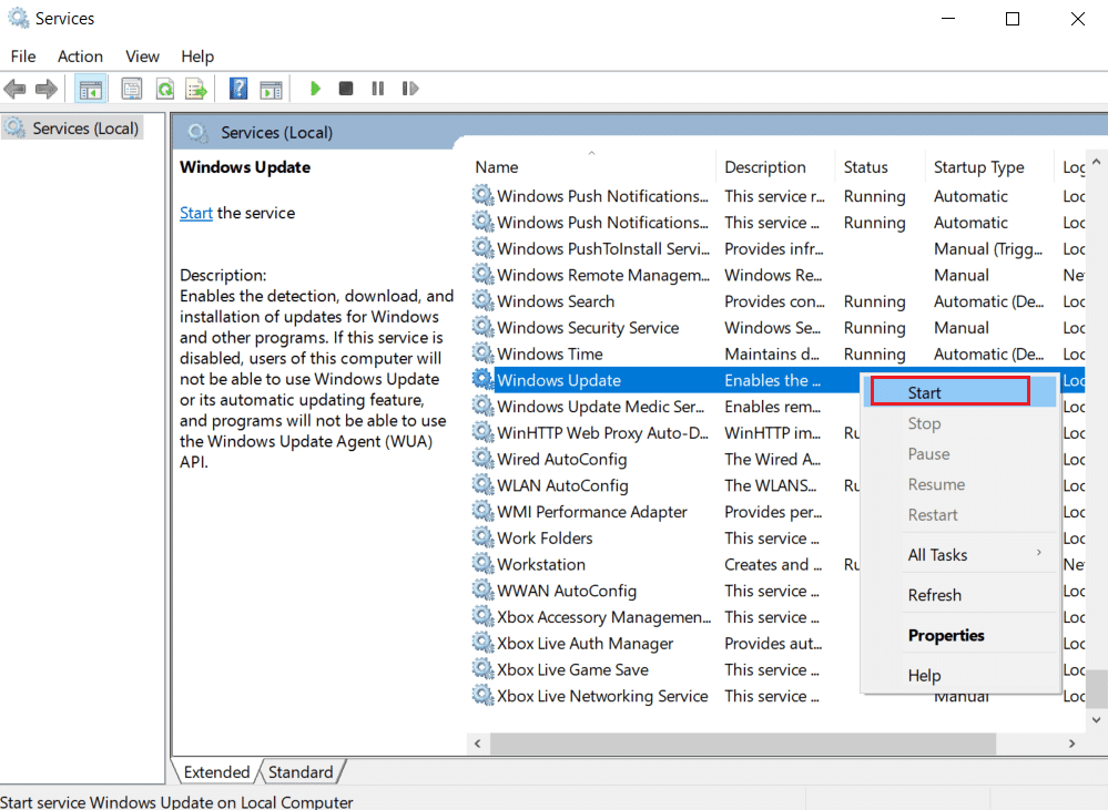 ตัวเลือกเริ่มต้น  แก้ไขกระบวนการ MoUSO Core Worker MoUsoCoreWorker.exe ใน Windows 10