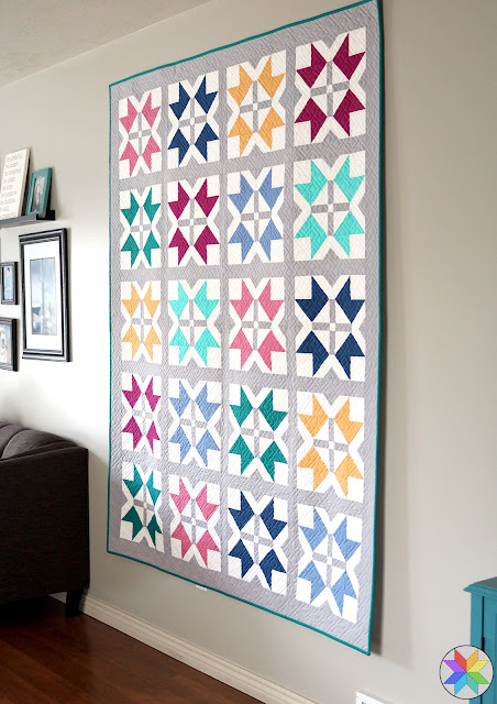 Solid Choice quilt pattern by Andy of A Bright Corner - a modern star quilt in solid fabrics