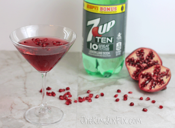 Pomegranate Martini Cosmo Mocktail