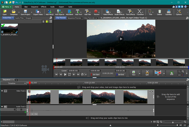 VideoPad Video Editor: un reemplazo de Windows Movie Maker