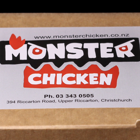 Monster Chicken Church corner logo