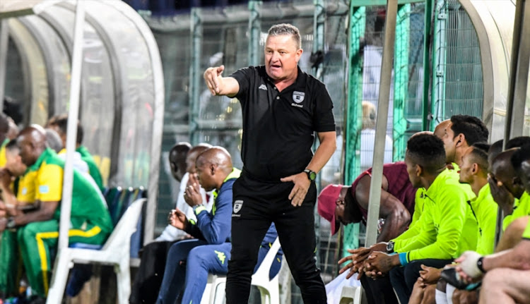 Gavin Hunt (coach) of Wits during the Absa Premiership match between Bidvest Wits and Golden Arrows at Bidvest Stadium on December 12, 2018 in Johannesburg, South Africa.