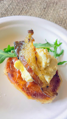 Portland Monthly Country Brunch 2015, Yahala's Breakfast Canape with grilled potato, tomato marmalade, egg relish, and smoked lamb bacon