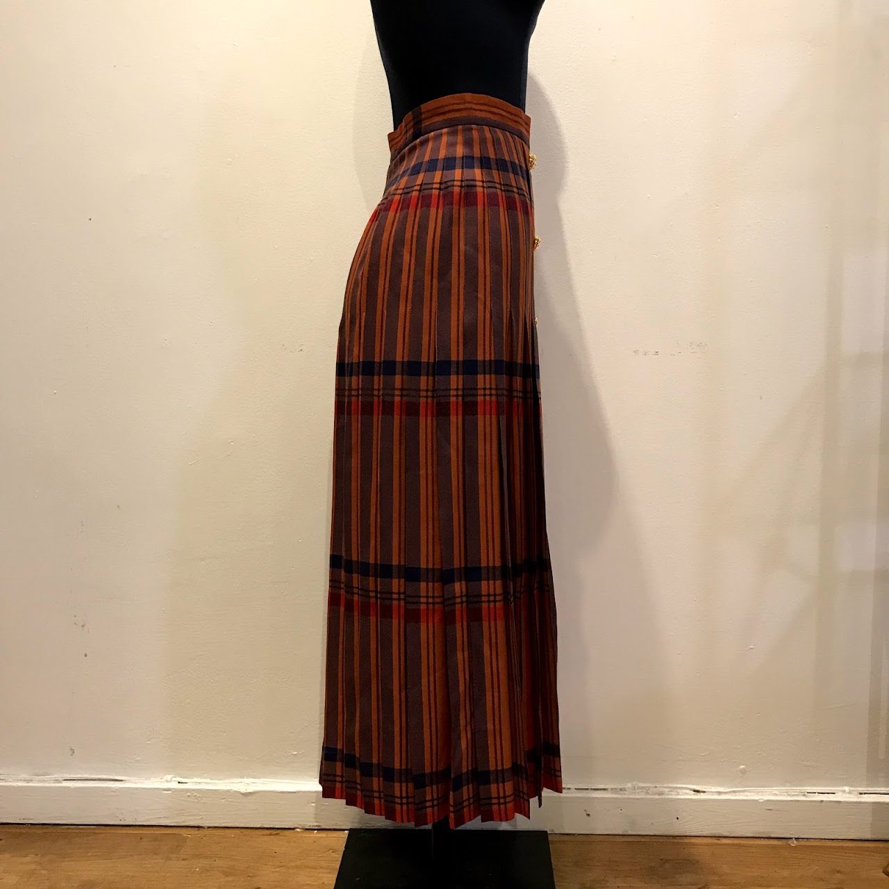 Yves Saint Laurent Plaid Skirt