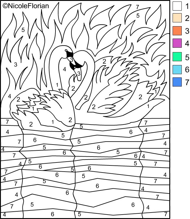 COLOR BY NUMBER * Coloring pages title=