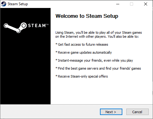 Qui, fai clic sul pulsante Avanti, Avanti.  Risolto il problema con Steam che non scaricava i giochi