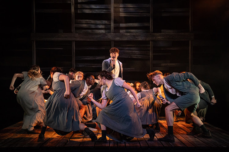 Dylan van Rensburg, centre, as Melchior Gabor in Spring Awakening