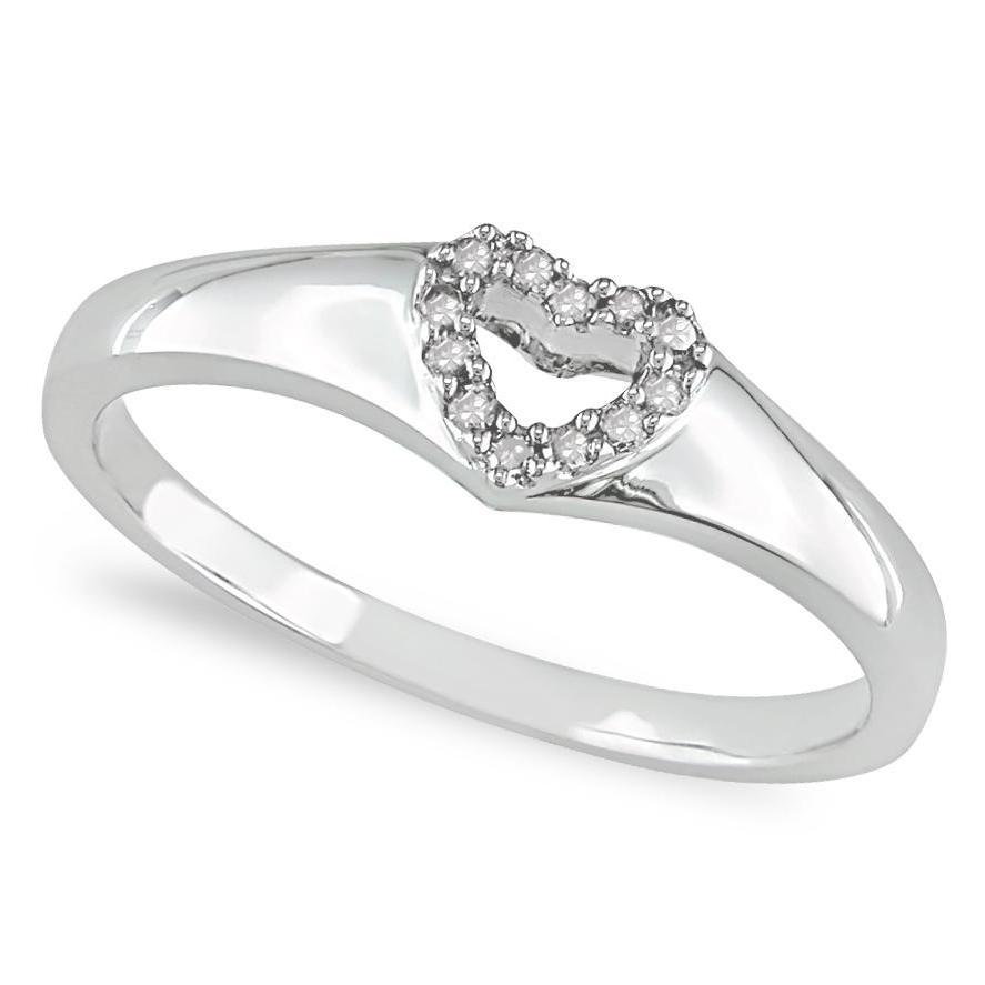 Diamond Open Heart Ring