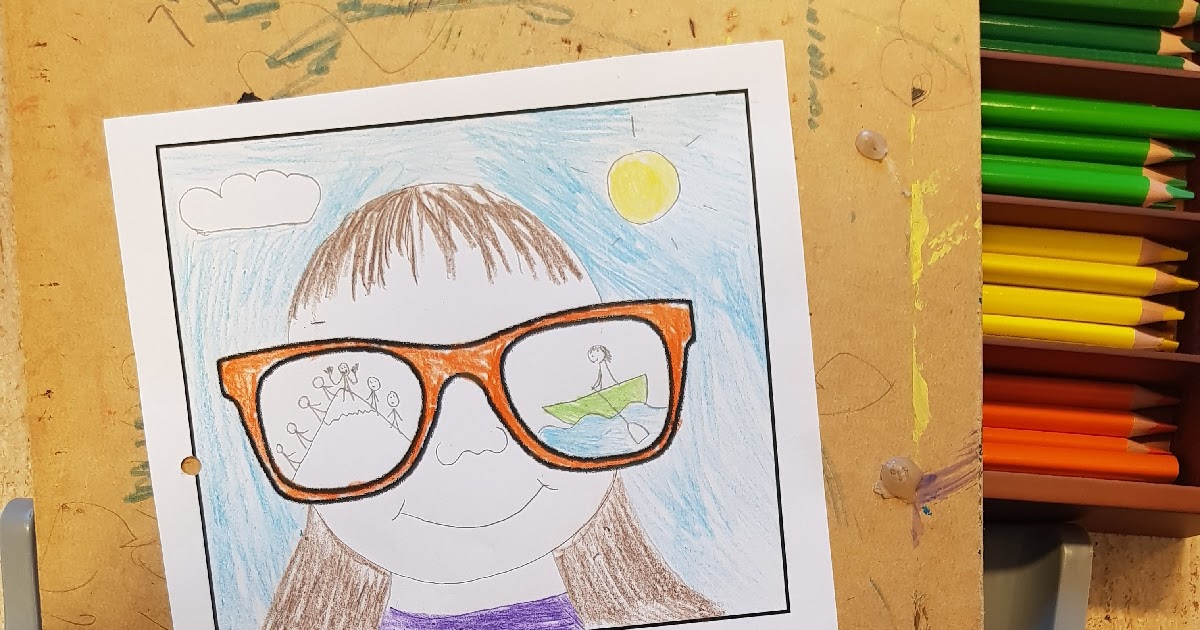 - kunst skolen: Sommerminner i solbrille, tegning