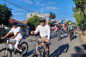 Dandim 1002/HST Gowes Bareng Forkopimda Sambut  HUT ke-76 Bhayangkara