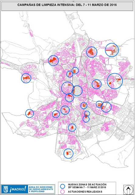 Limpiezas intensivas en 21 barrios del 7 al 11 de marzo