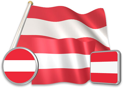 Austrian flag animated gif collection