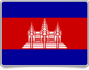 Cambodian framed flag icons with box shadow