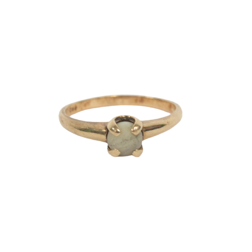 10K Gold and White Stone Ring