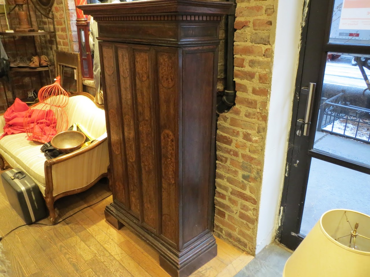 Italian Baroque Walnut & Marquetry Cabinet