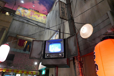 Inside the Shin-Yokohama Raumen Museum, featuring a streetscape like it's 1958 and nine ramen shops from around Japan with different specialty ramen to eat