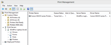 Console de gestion d'impression - Outils d'administration