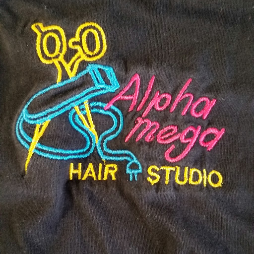 Alpha omega hair studio logo