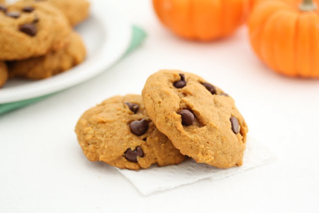 two cookies on a napkin.