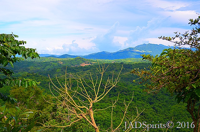 The view of the Sierra Madre mountain ranges from the foot of the giant Cross