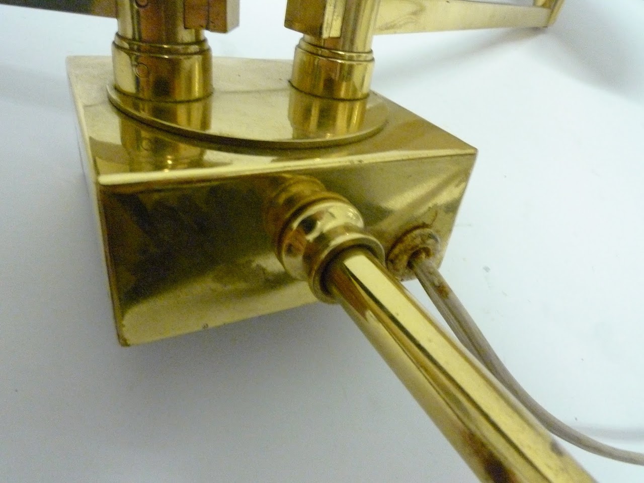 Vintage Brass Plated Sconce Pair