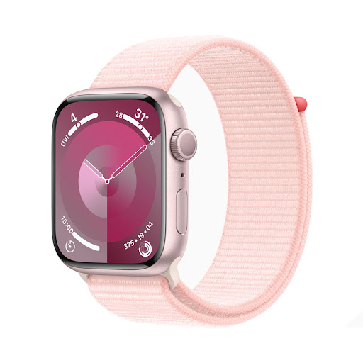 Đồng hồ Apple Watch Series 9 GPS 45mm Pink (Vỏ Nhôm Dây Vải) (MR9J3SA/A)