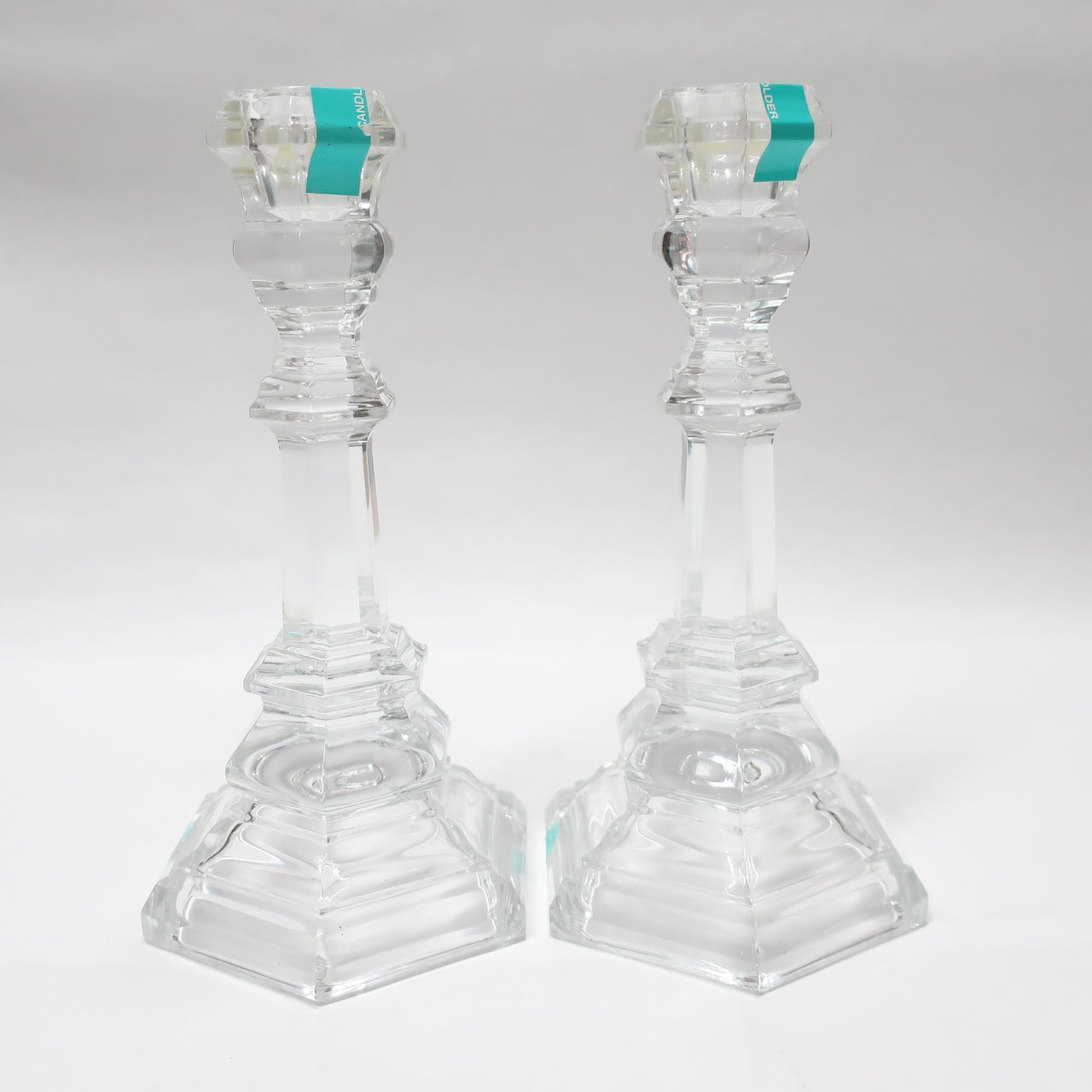 Tiffany & Co. Crystal Candlestick Pair