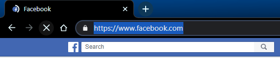 เปลี่ยน http ด้วย https ก่อน URL ในแถบที่อยู่  |  Facebook โหลดไม่ถูกต้อง