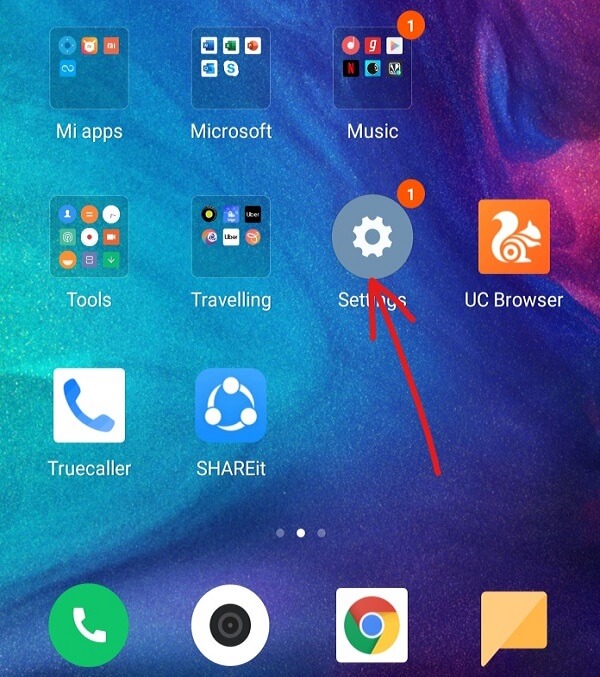 Apri l'app Impostazioni sul tuo telefono Android