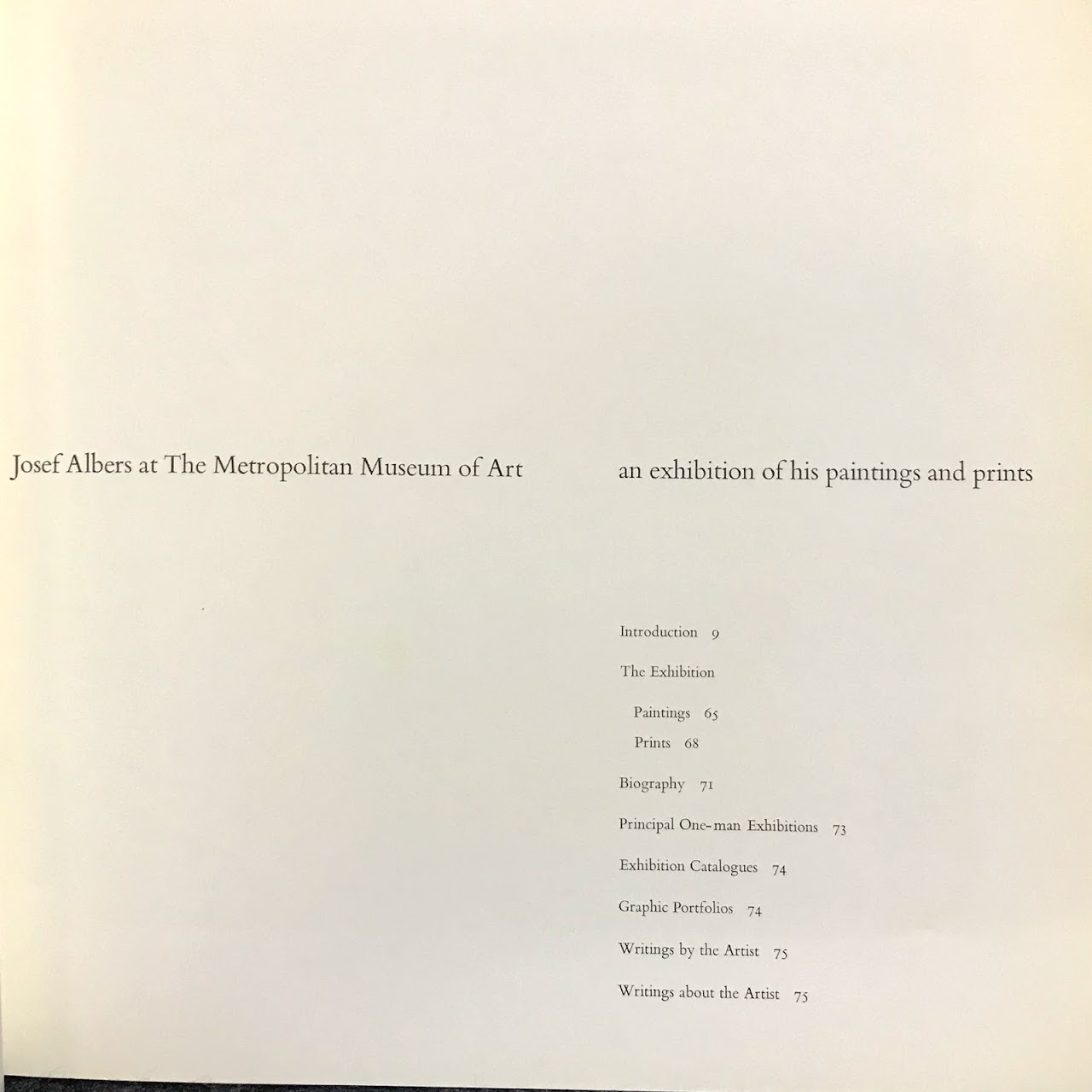 ALBERS: Josef Albers at the Metropolitan Museum of Art Vintage Book